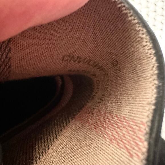 Burberry Black Rubber Fringe Trim Double Gold Buckle Slip On Rain Ankle Boots 37 - Picture 5 of 11